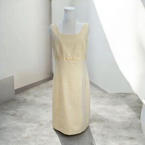Yellow Gingham Cottagecore Dress Coquette Soft Girl Spring Vintage Inspired